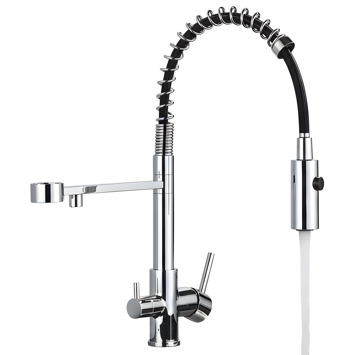Padova 3-Way Kitchen Faucet Solid Brass with Pull-Out Sprayer