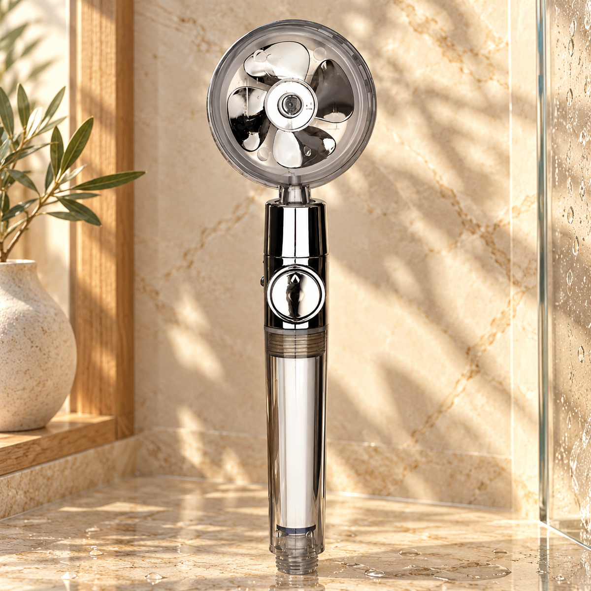 Anacapri Shower Head Solid Brass Filtered Rainfall