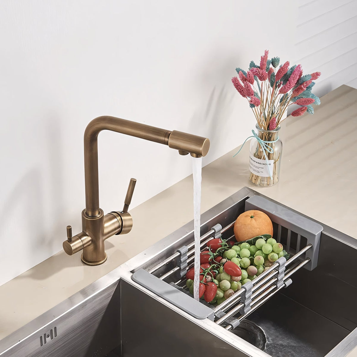 Asolo 3-Way Kitchen Faucet Solid Brass Filter Tap