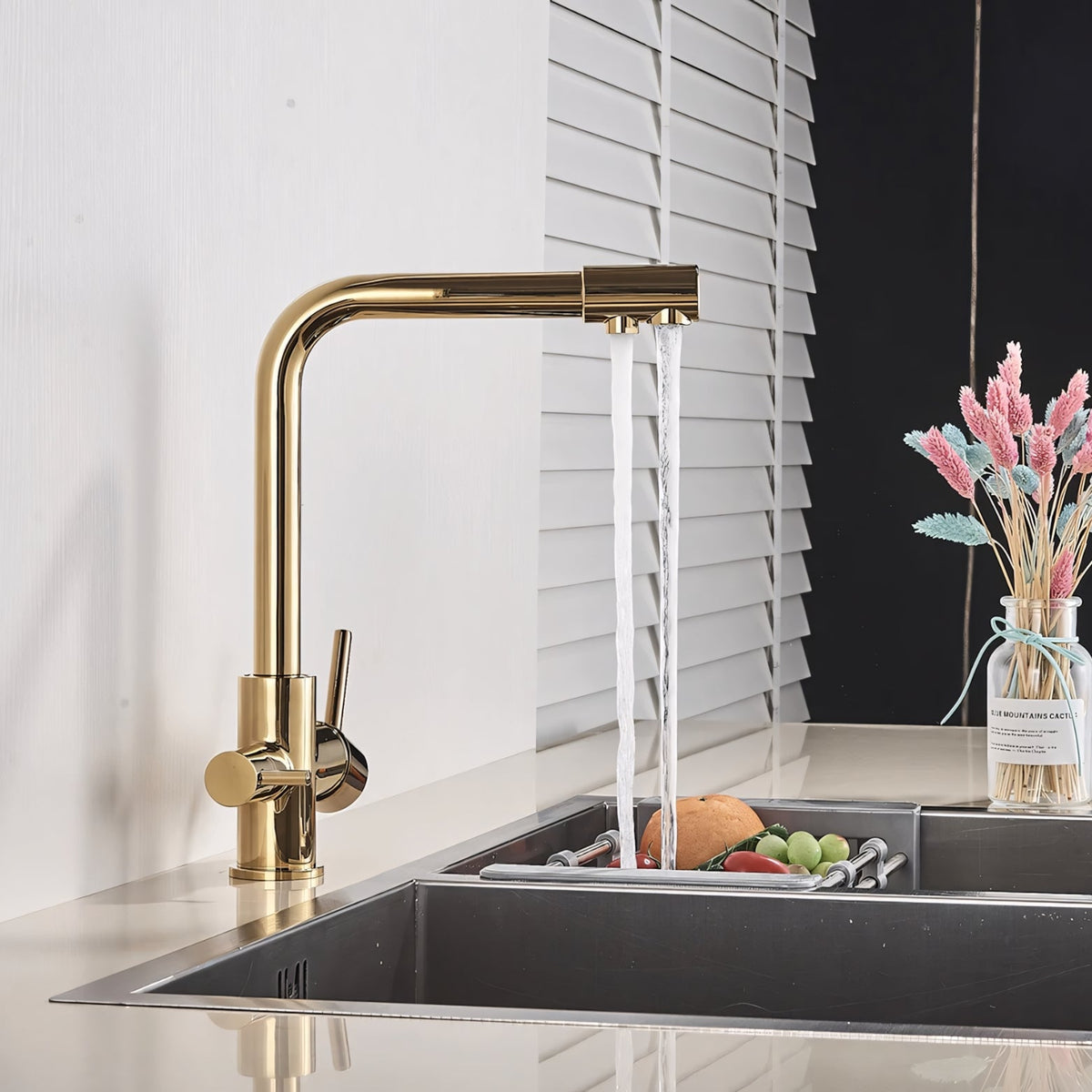 Asolo 3-Way Kitchen Faucet Solid Brass Filter Tap