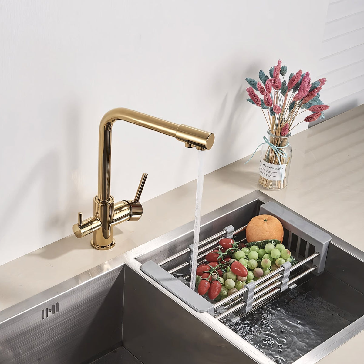 Asolo 3-Way Kitchen Faucet Solid Brass Filter Tap