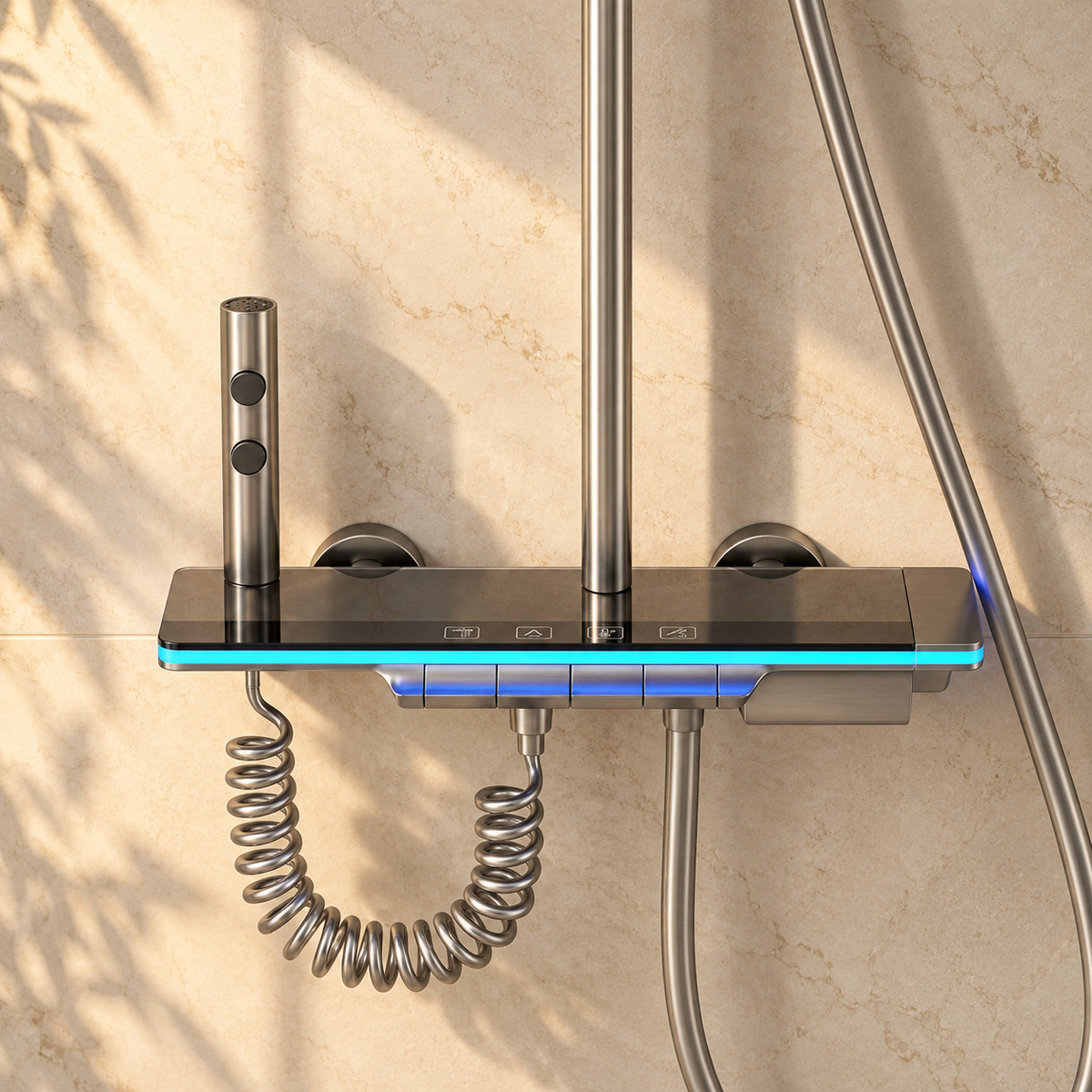 Sicilia Shower Column System Solid Brass Rainfall