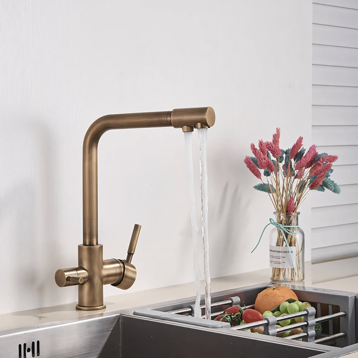 Asolo 3-Way Kitchen Faucet Solid Brass Filter Tap