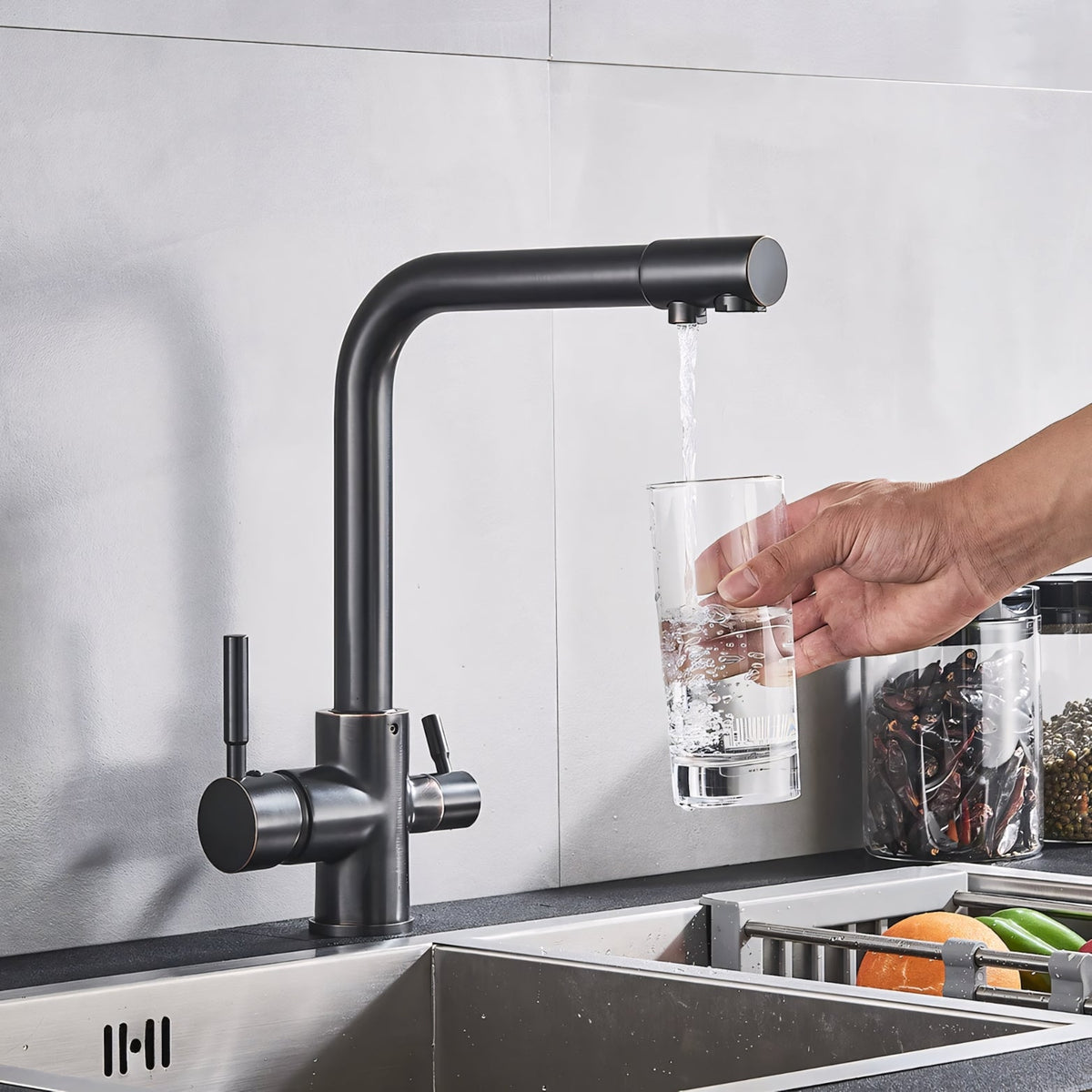 Asolo 3-Way Kitchen Faucet Solid Brass Filter Tap