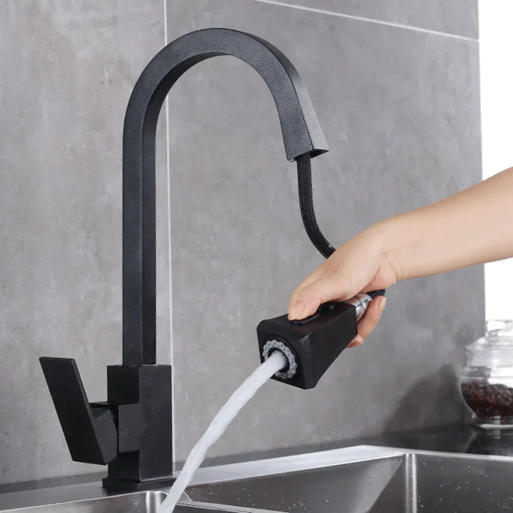 Varenna Kitchen Sink Faucet Solid Brass with Pull-Out Sprayer