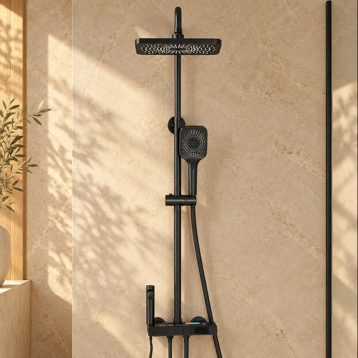 Pordenone Shower Column Solid Brass Thermostatic