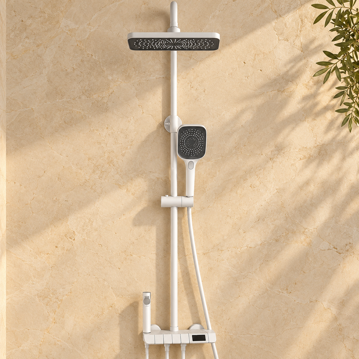 Pordenone Shower Column Solid Brass Thermostatic