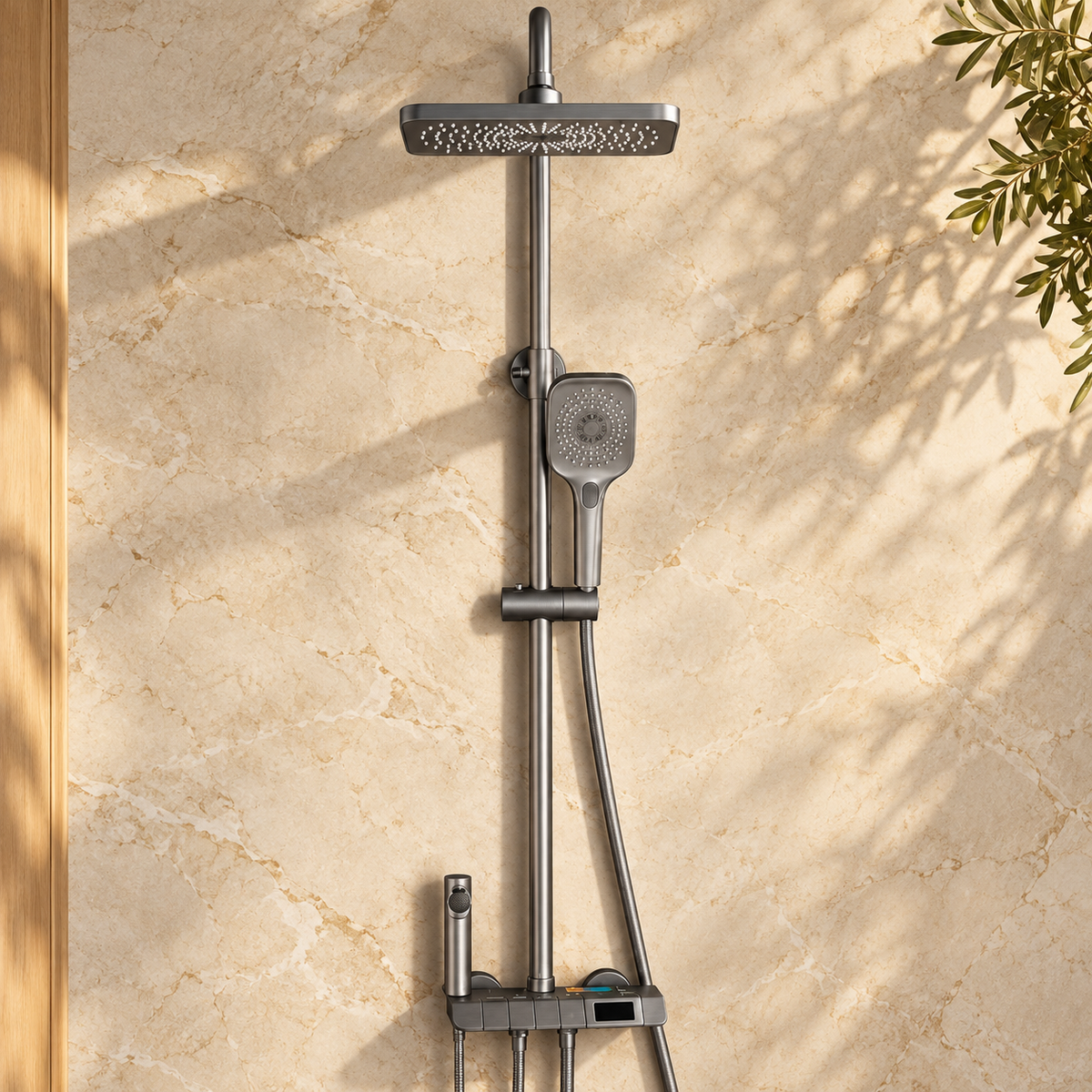 Pordenone Shower Column Solid Brass Thermostatic