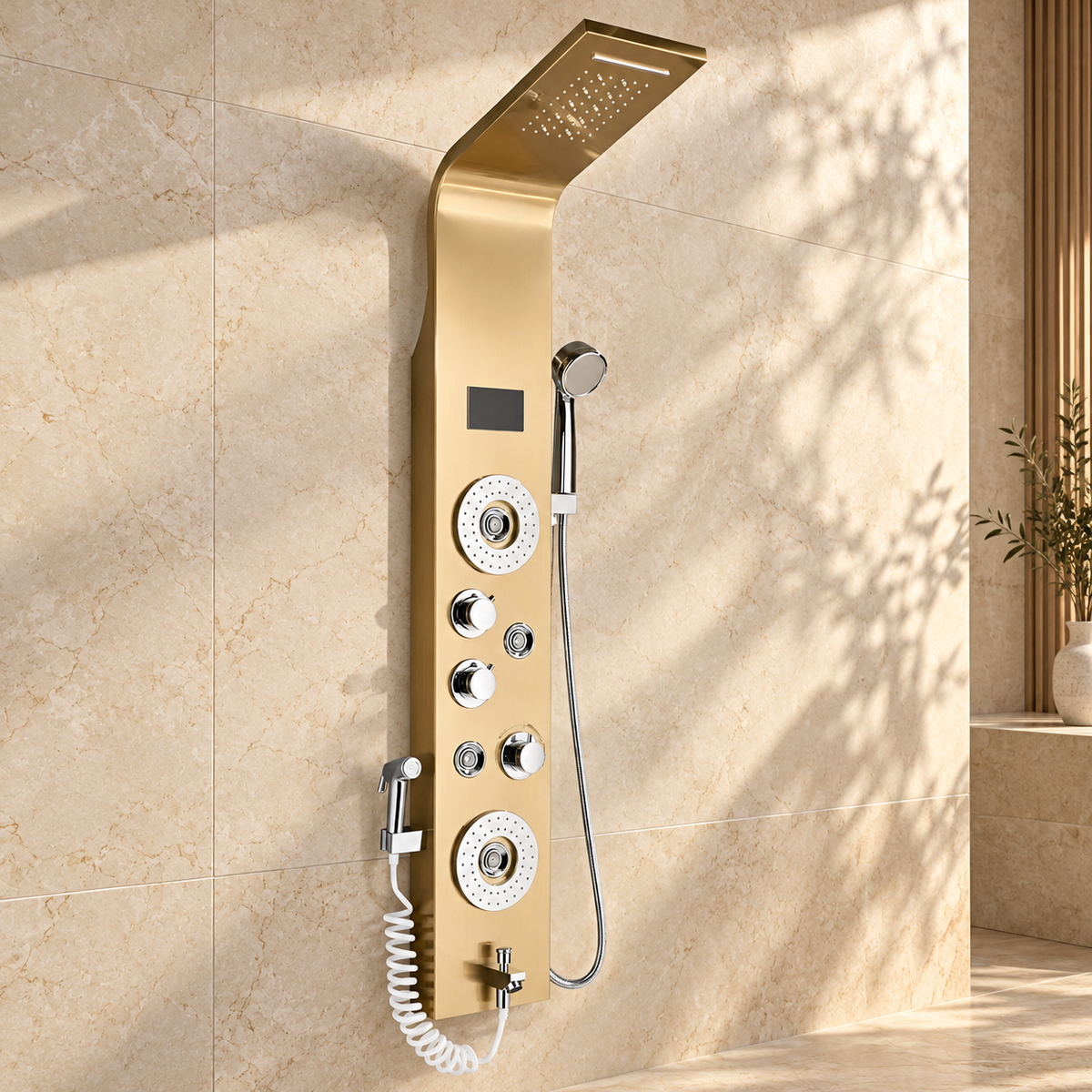 Riva Shower Column System Solid Brass Rainfall