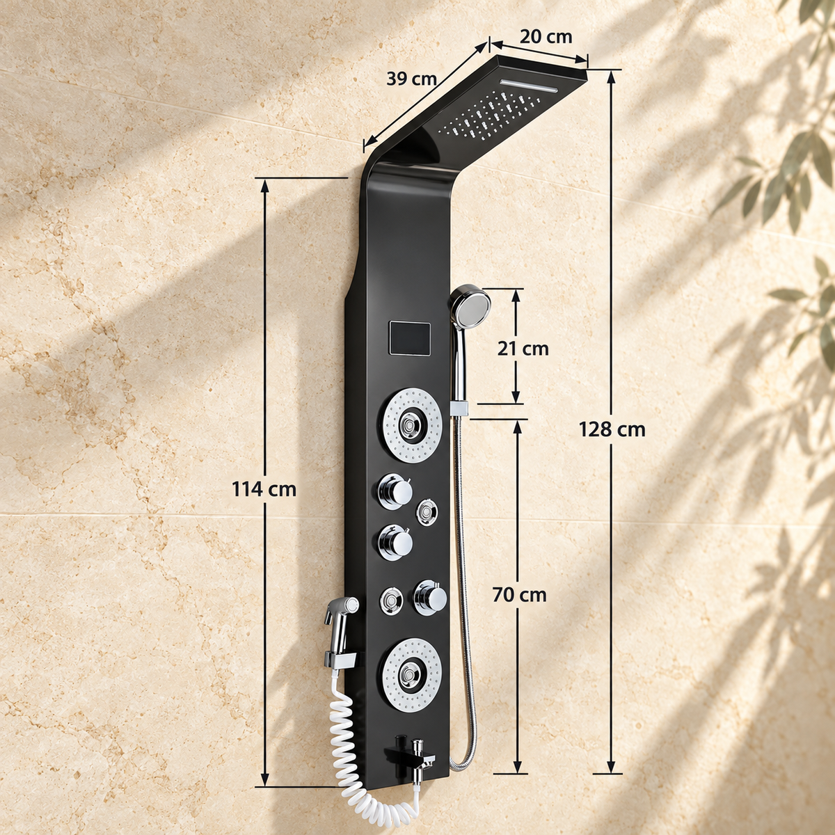 Riva Shower Column System Solid Brass Rainfall