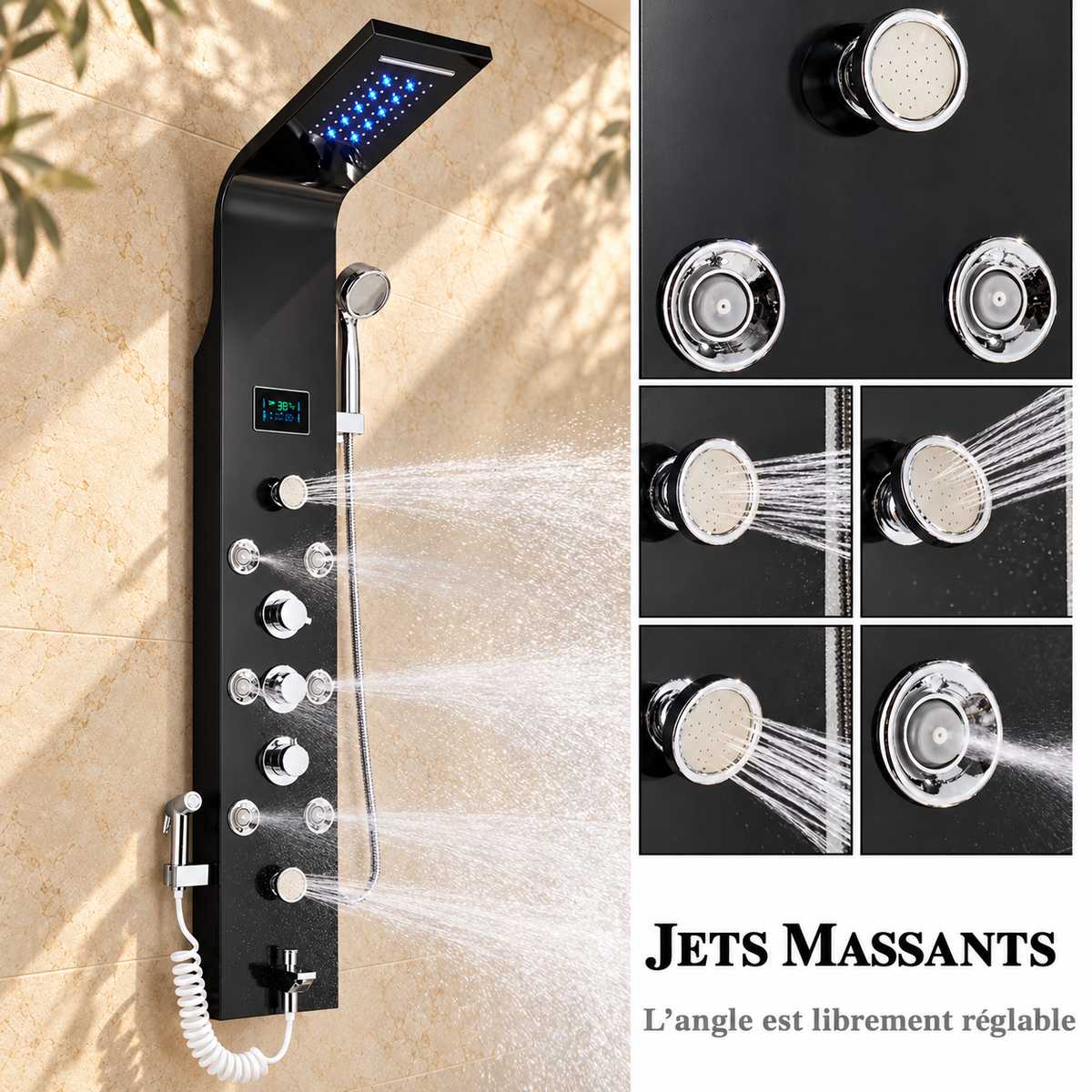 Riva Shower Column System Solid Brass Rainfall
