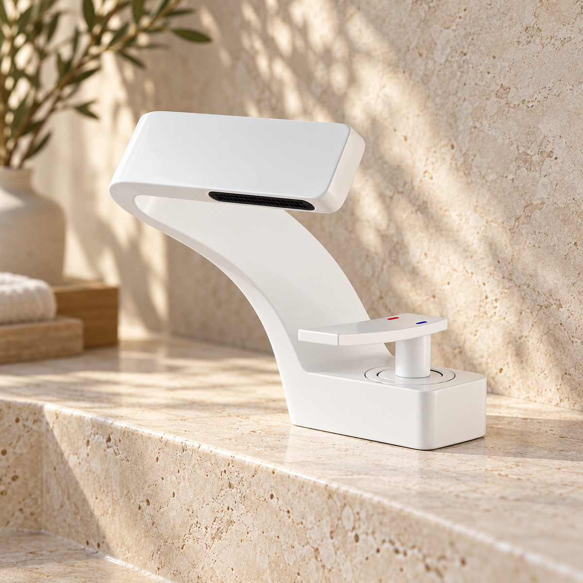 Stromboli Bathroom Sink Faucet Solid Brass Waterfall