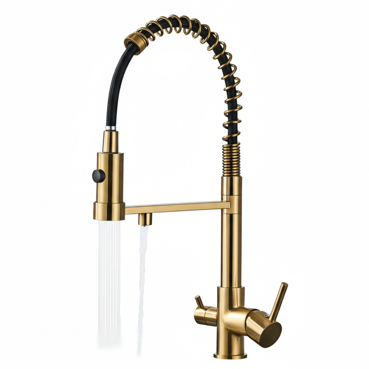 Padova 3-Way Kitchen Faucet Solid Brass with Pull-Out Sprayer