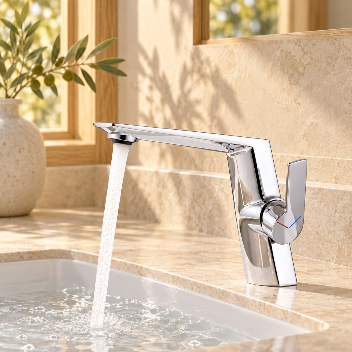Genova Bathroom Sink Faucet Single Hole