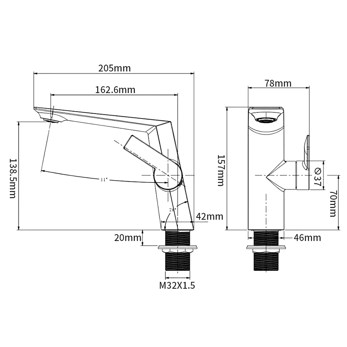 Genova Bathroom Sink Faucet Single Hole