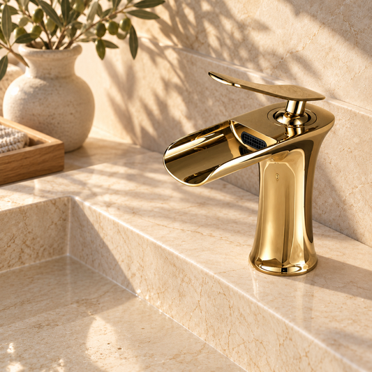 Vicenza Bathroom Sink Faucet Solid Brass Waterfall