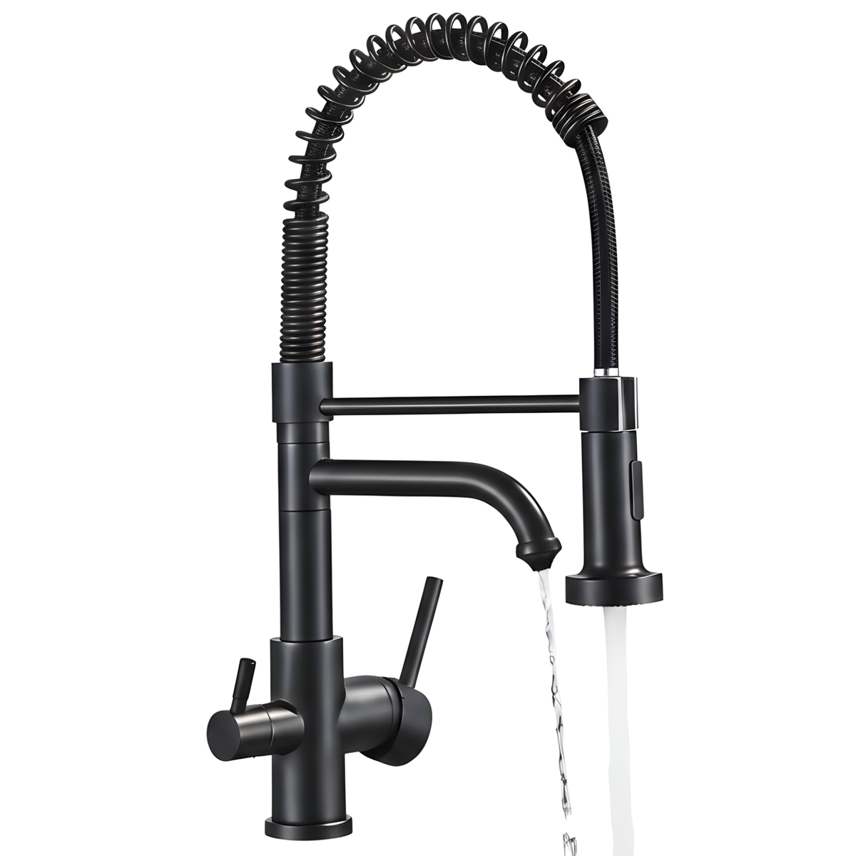Verona 3-Way Kitchen Faucet Solid Brass with Pull-Out Sprayer