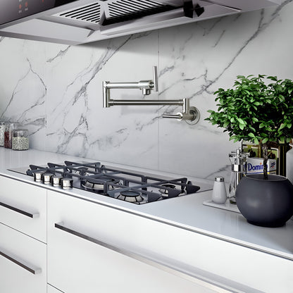 Bolzano Wall-Mounted Kitchen Faucet Solid Brass Swivel Spout