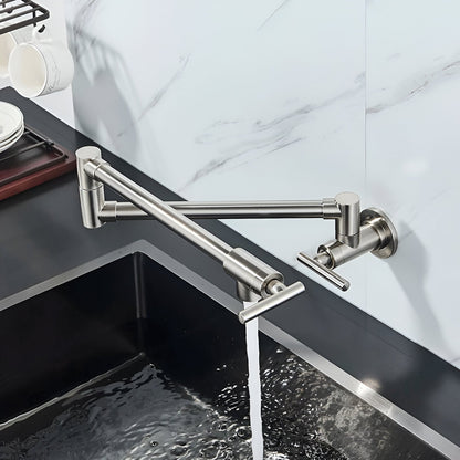 Bolzano Wall-Mounted Kitchen Faucet Solid Brass Swivel Spout