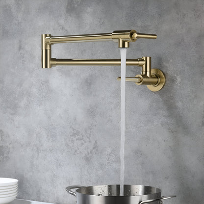 Bolzano Wall-Mounted Kitchen Faucet Solid Brass Swivel Spout