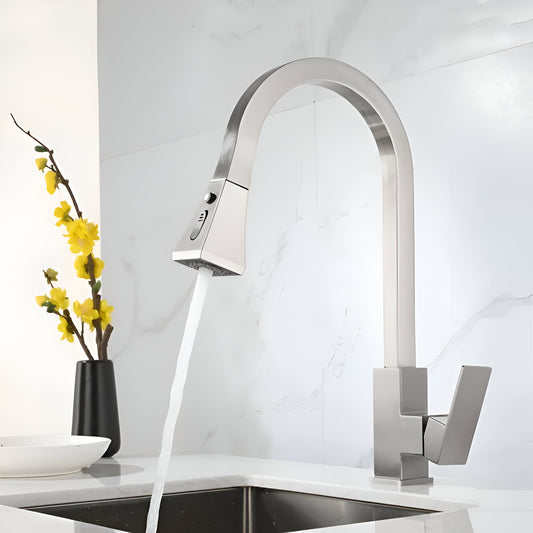Varenna Kitchen Sink Faucet Solid Brass with Pull-Out Sprayer