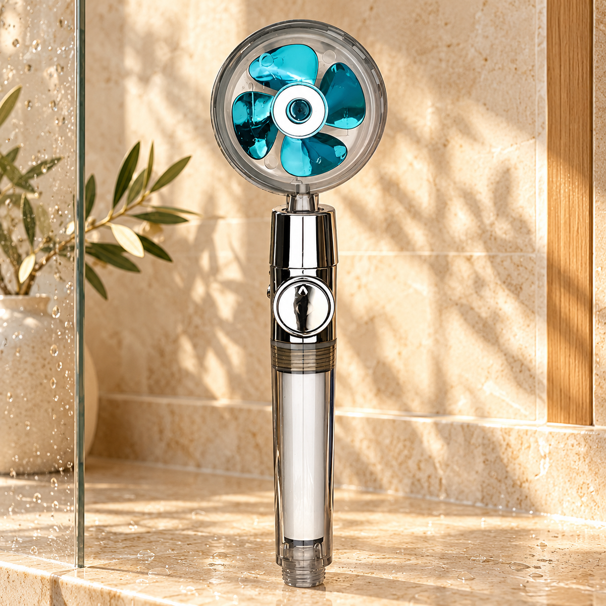 Anacapri Shower Head Solid Brass Filtered Rainfall