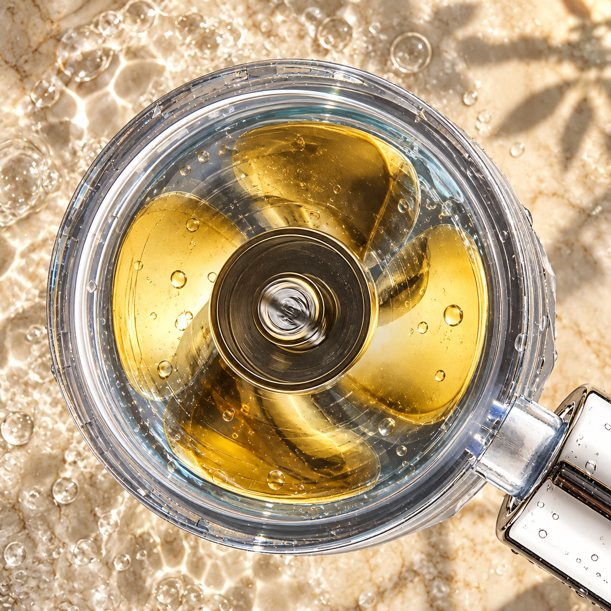 Anacapri Shower Head Solid Brass Filtered Rainfall