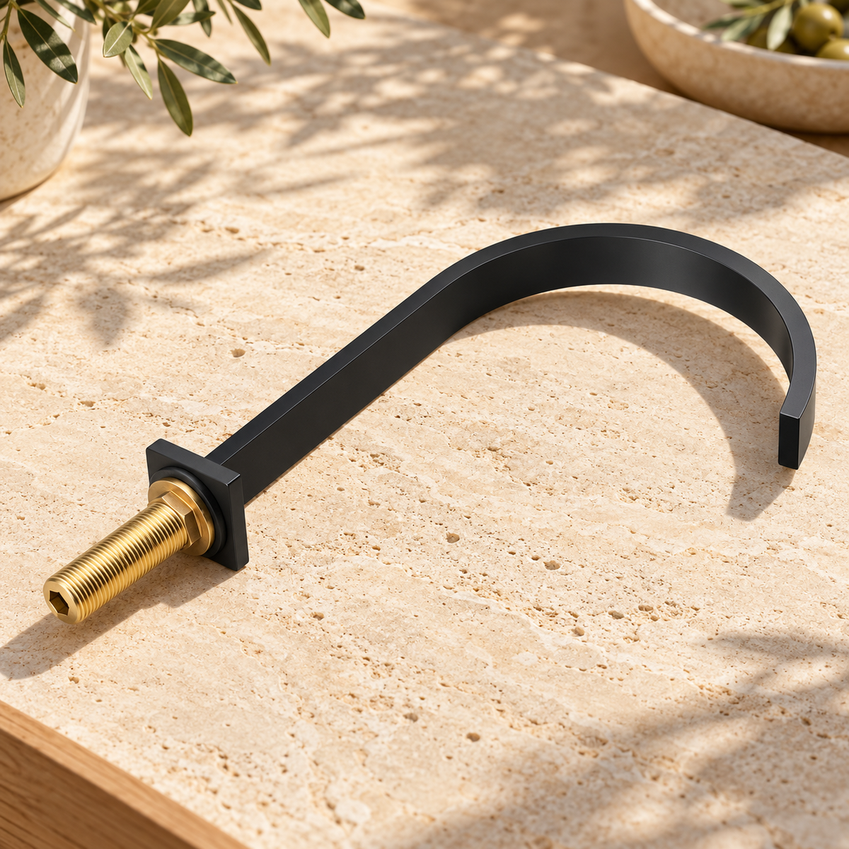 Rimini Bathroom Sink Faucet Solid Brass 3-Hole Waterfall