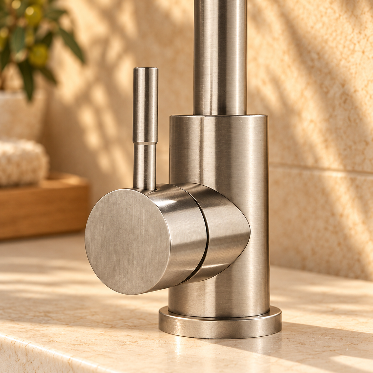 Capri Bathroom Sink Faucet Stainless Steel 360° Swivel