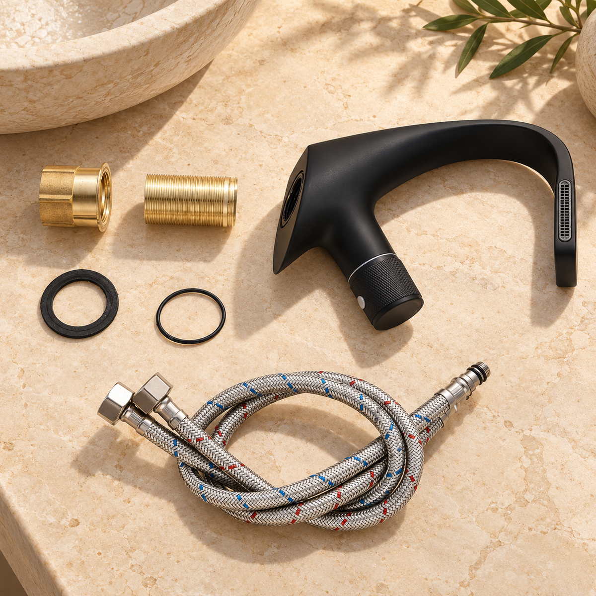 Perla Waterfall Bathroom Sink Faucet Single Lever Mixer