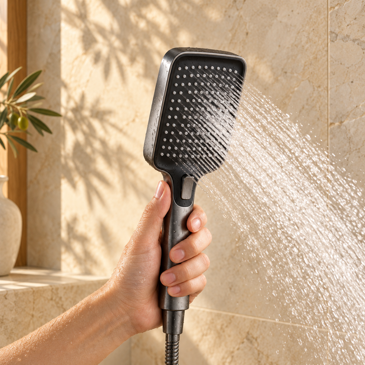 Taormina Shower Column System Chrome Rainfall