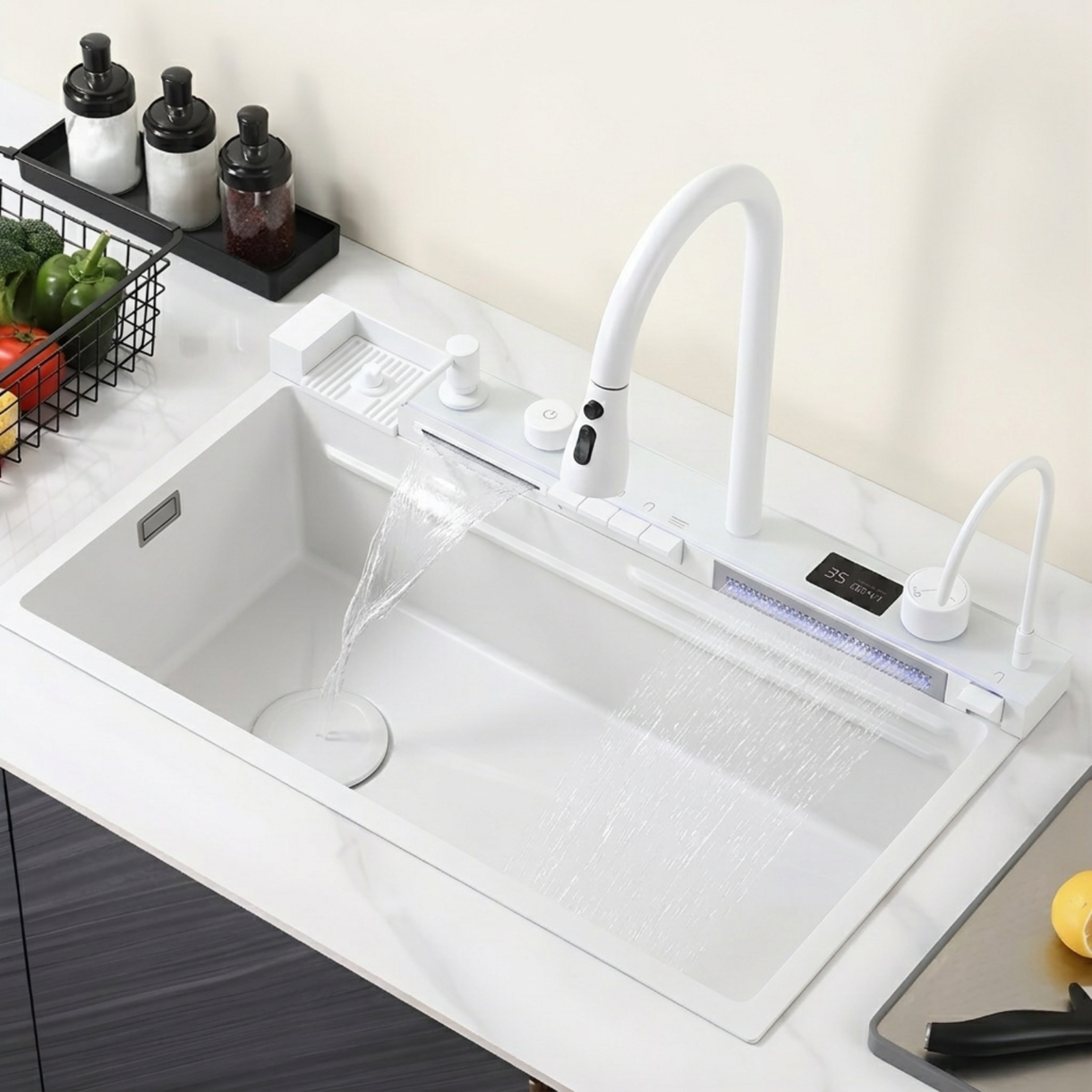 Burano Kitchen Sink Faucet Solid Brass Smart
