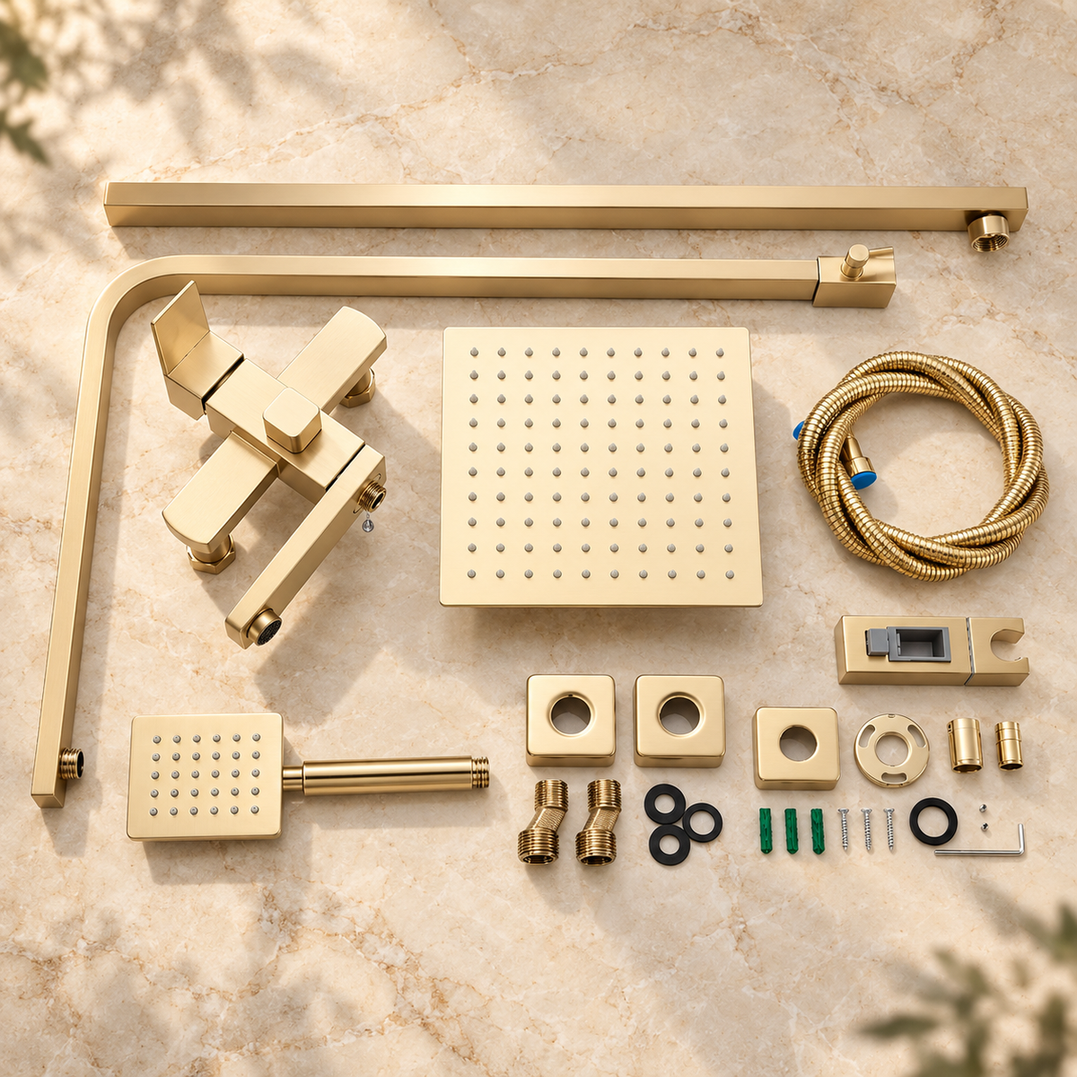 Orvieto Shower Column System Solid Brass Rainfall