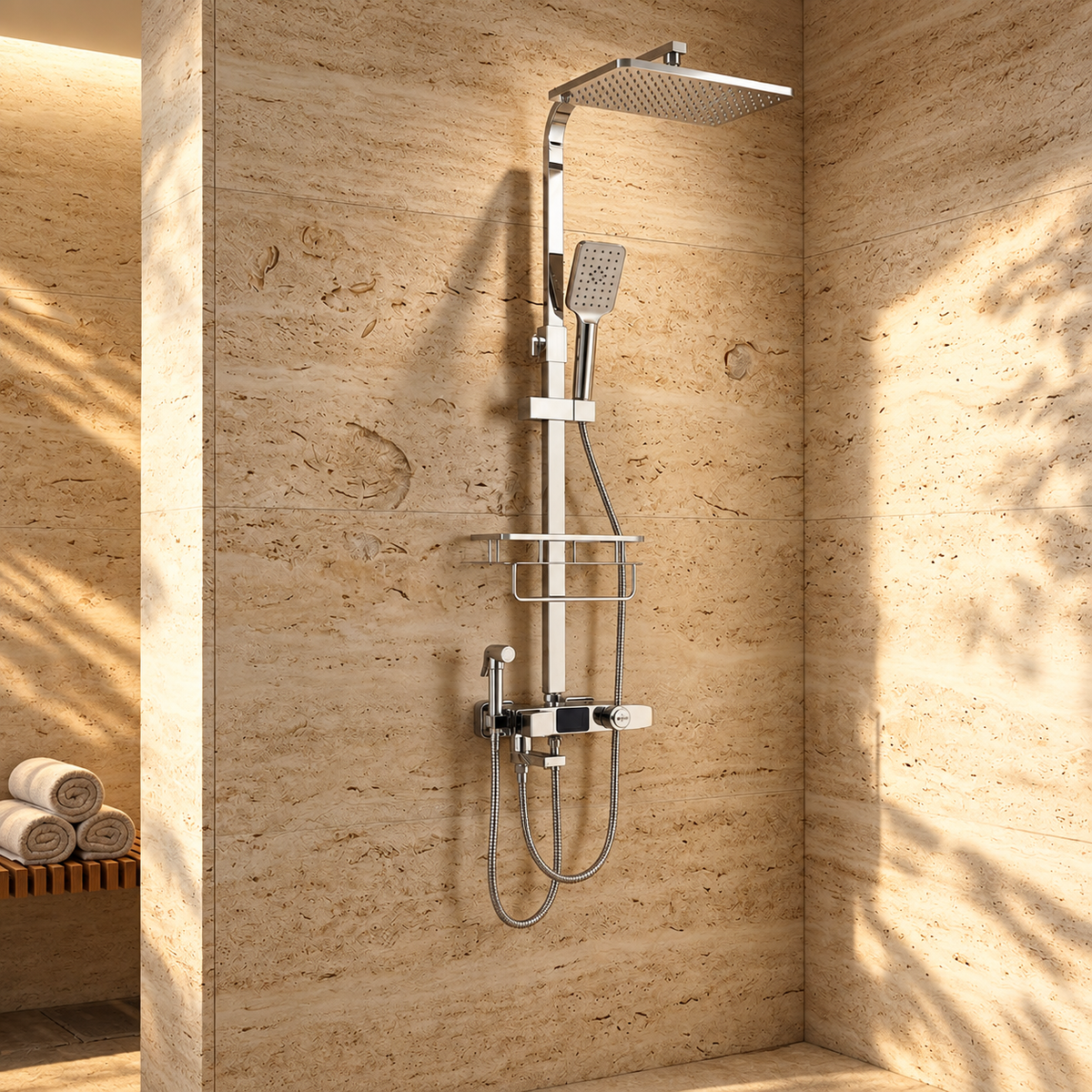 Conegliano Shower Column System Solid Brass Rainfall