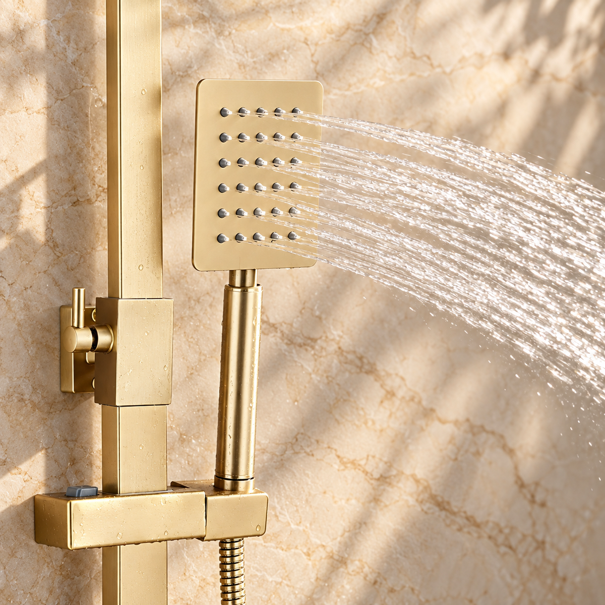 Orvieto Shower Column System Solid Brass Rainfall