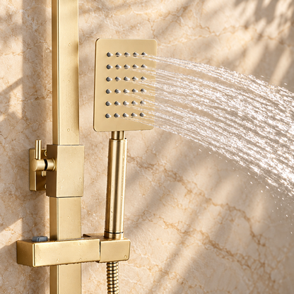 Orvieto Shower Column System Solid Brass Rainfall
