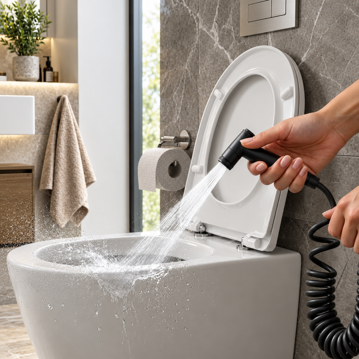 Camogli Bidet Sprayer Kit Stainless Steel for Toilet