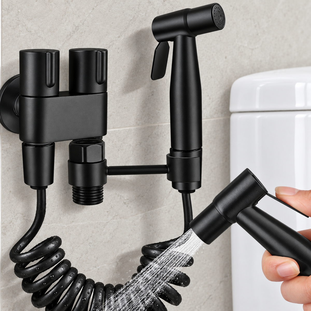 Camogli Bidet Sprayer Kit Stainless Steel for Toilet