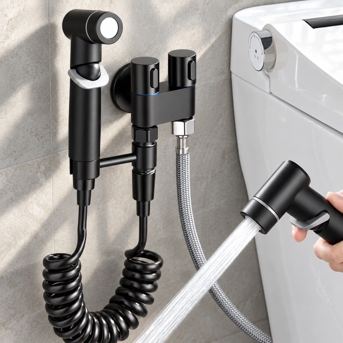Goccia Bidet Sprayer Stainless Steel Wall-Mounted