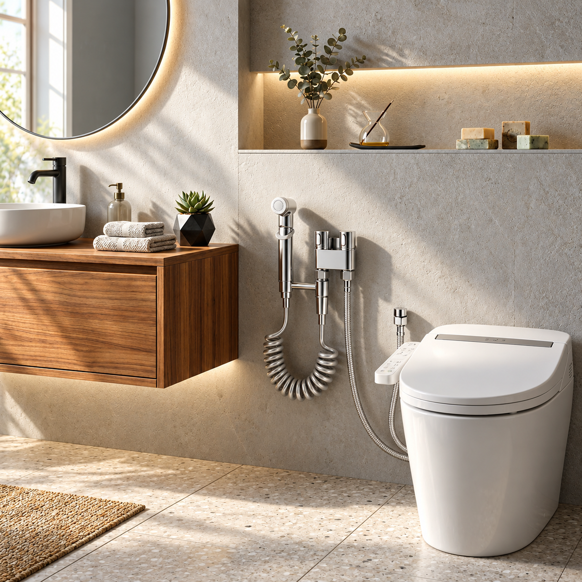 Goccia Bidet Sprayer Stainless Steel Wall-Mounted
