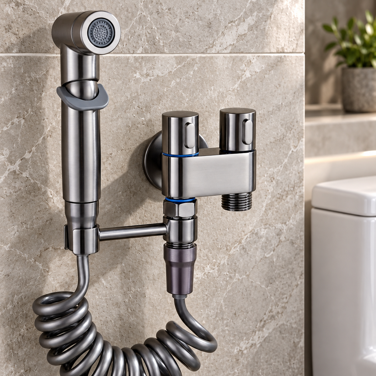 Goccia Bidet Sprayer Stainless Steel Wall-Mounted