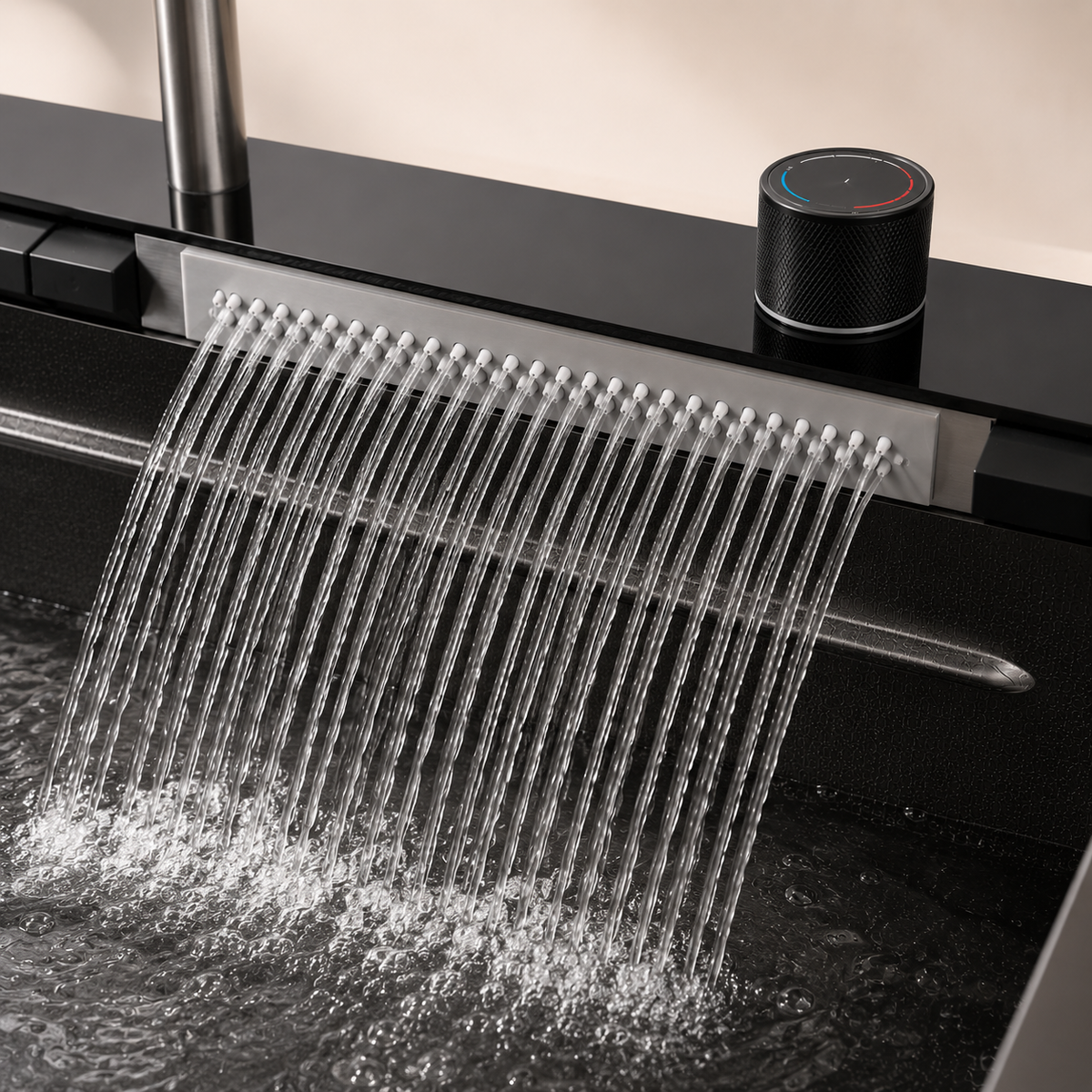 Giglio Kitchen Sink Stainless Steel Workstation Waterfall