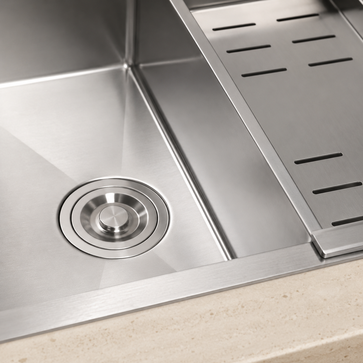Bologna Kitchen Sink with Mixer Tap Stainless Steel