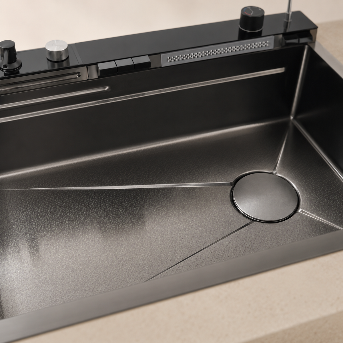 Giglio Kitchen Sink Stainless Steel Workstation Waterfall