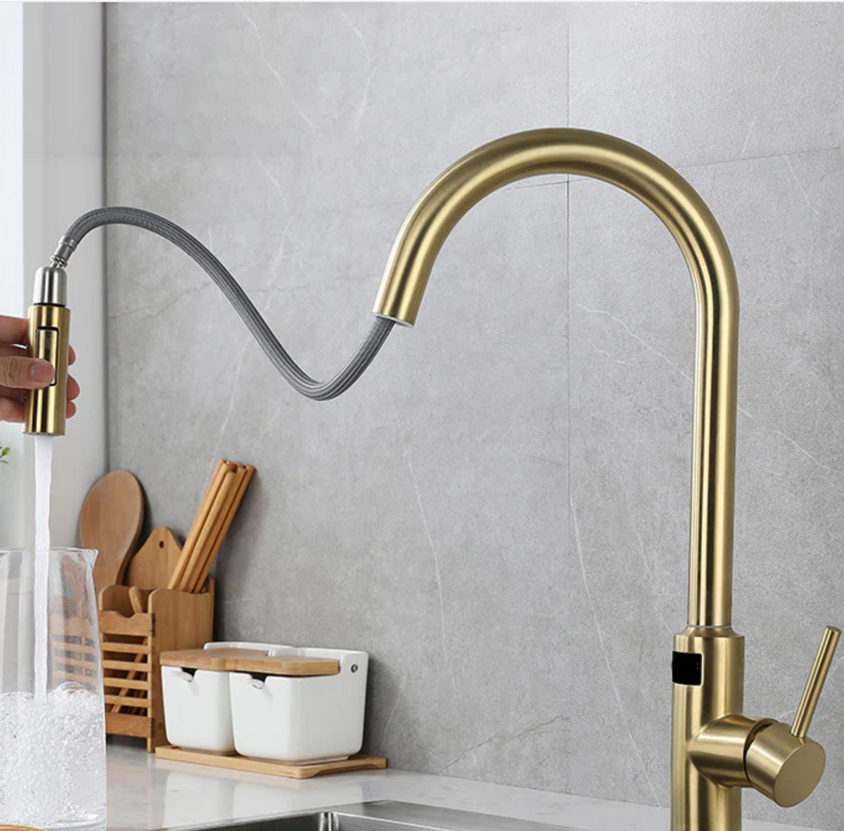Positano 3-Way Kitchen Faucet with Pull-Out Sprayer