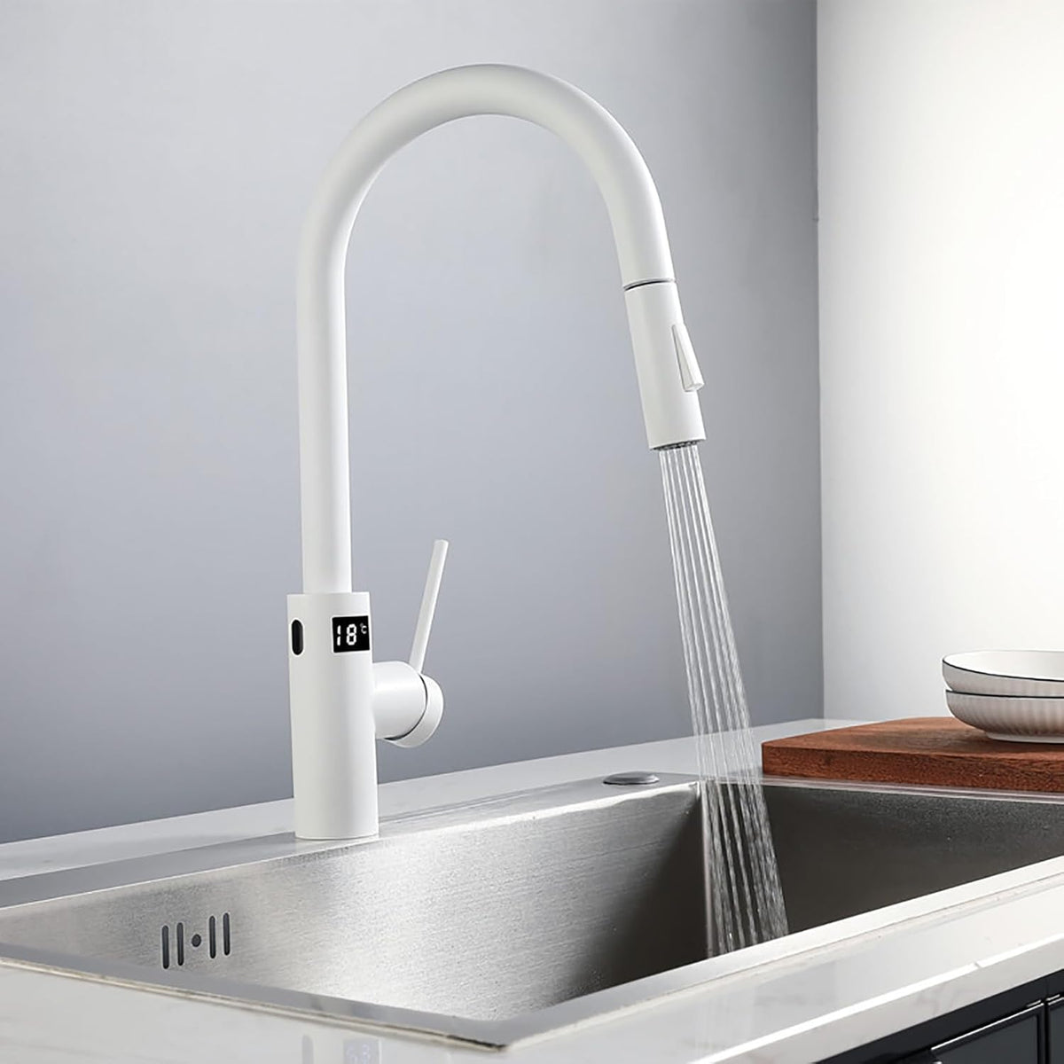 Positano 3-Way Kitchen Faucet with Pull-Out Sprayer