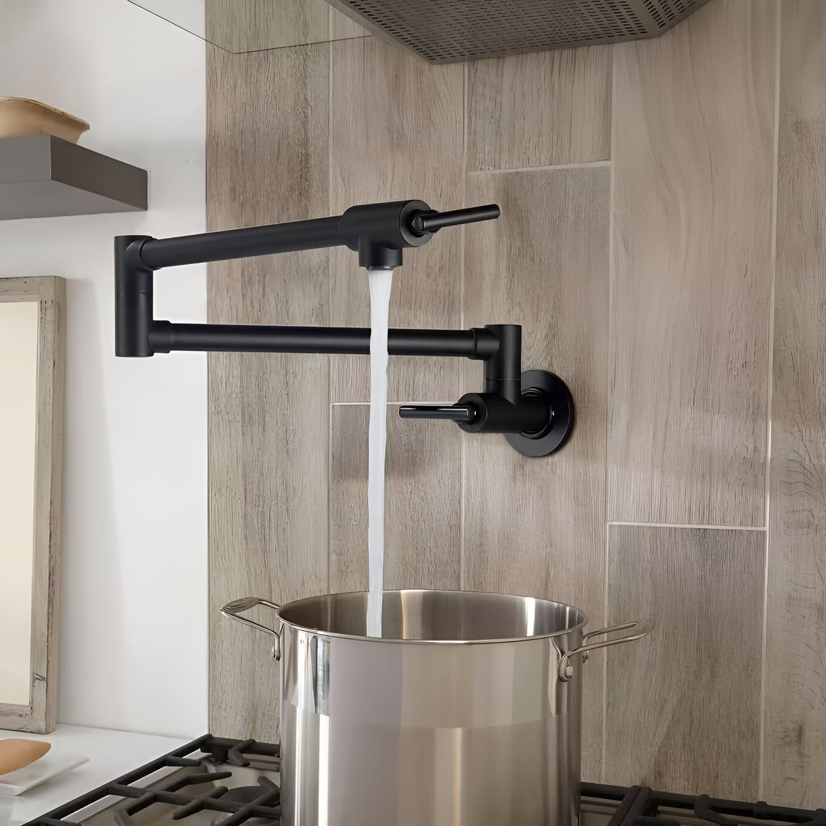 Bolzano Wall-Mounted Kitchen Faucet Solid Brass Swivel Spout