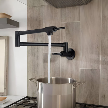 Bolzano Wall-Mounted Kitchen Faucet Solid Brass Swivel Spout