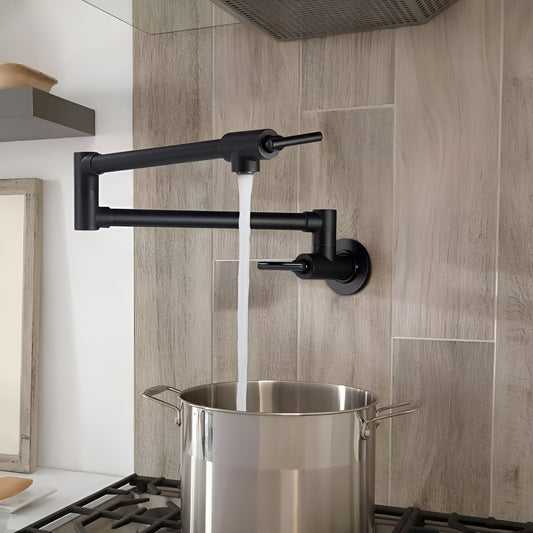 Bolzano Wall-Mounted Kitchen Faucet Solid Brass Swivel Spout