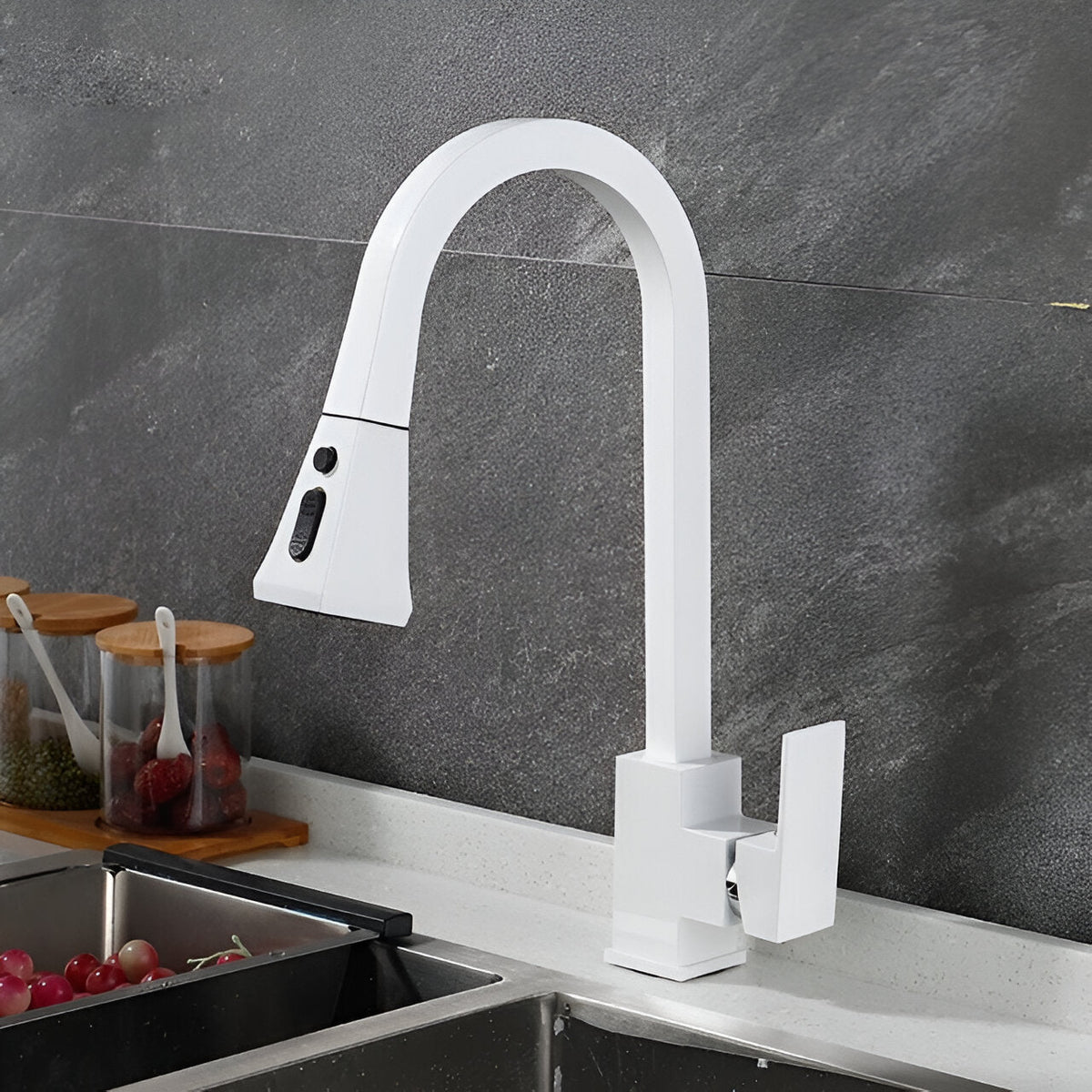 Varenna Kitchen Sink Faucet Solid Brass with Pull-Out Sprayer